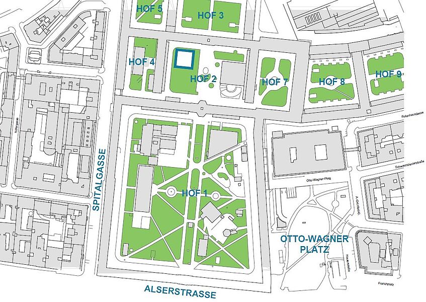 Stadtplan vom Campus Areal